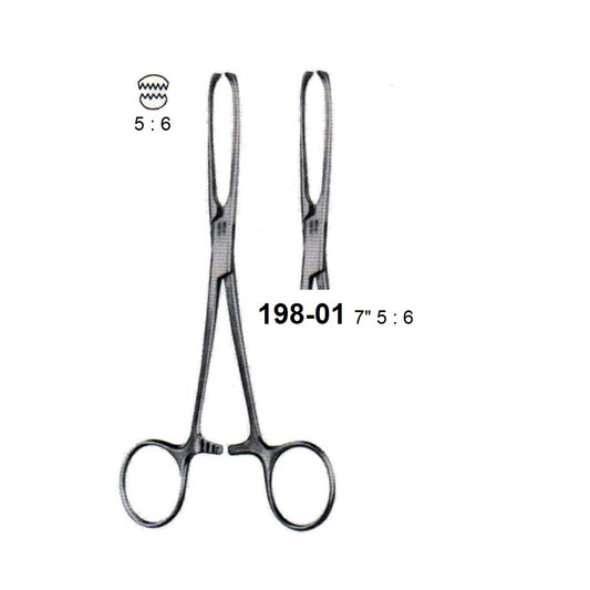 ALLIS TISSUE FORCEPS 5 : 6 TEETH  ,198-01