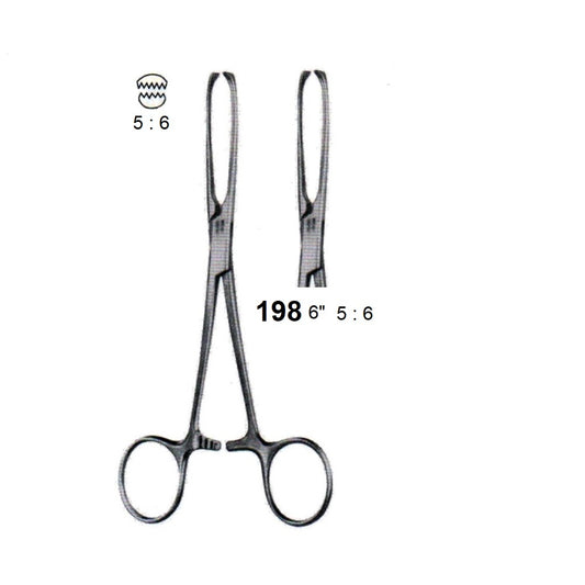 ALLIS TISSUE FORCEPS 5 : 6 TEETH, 198