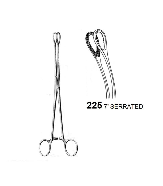 BALLENGER/FOESTER SPONG HOLDING FORCEPS CURVED(SERRATED) 225