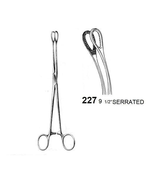 BALLENGER/FOESTER SPONG HOLDING FORCEPS CURVED(SERRATED) 227