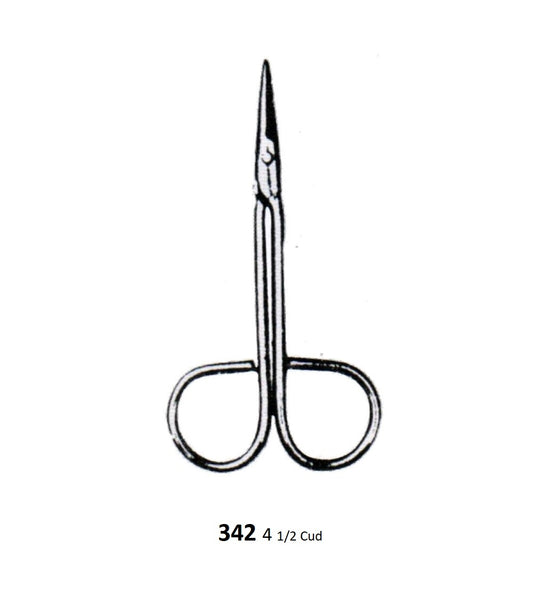 IRIS SCISSORS, CURVED ,WIRE-FORM C.P 342