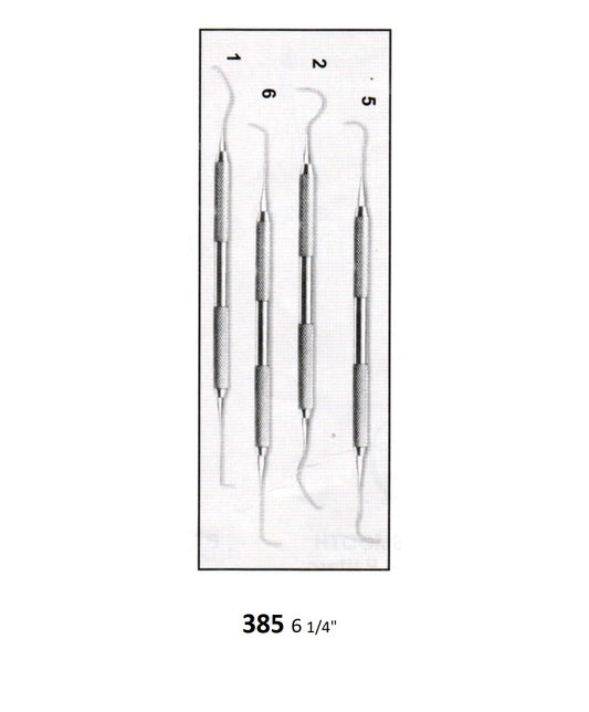 DENTAL EXPLORERS Set of 4 in Vinyl Pouch 385